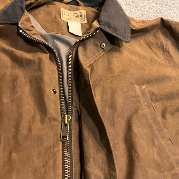 LL Bean Men's Double L Waxed-Cotton Upland Coat XL - Picture 4 of 10